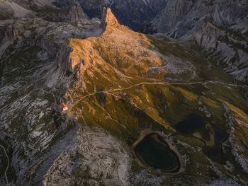 High angle view of mountains