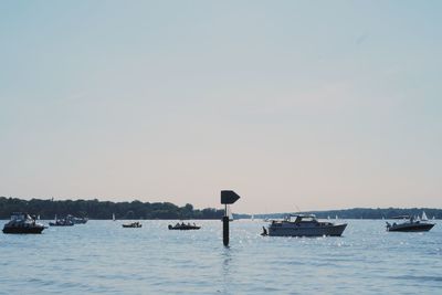 Boats in sea