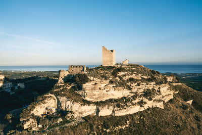 Ancient tower of old village in calabria