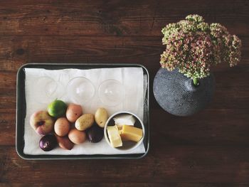 Close-up of food on table