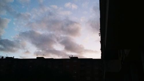 Low angle view of sky over city