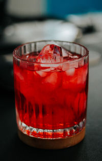 Close-up of drink on table