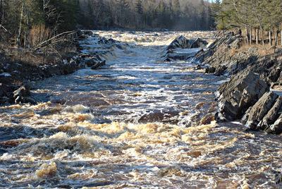 Stream flowing through rocks