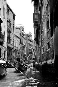 Narrow canal along buildings