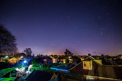 Illuminated star field at night