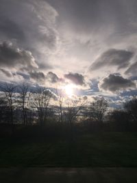 Scenic view of landscape against sky during sunset