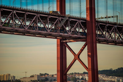 View of suspension bridge