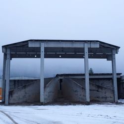 View of built structures in winter