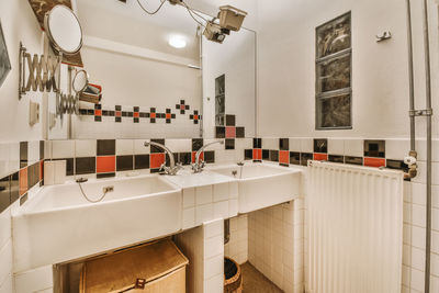 Interior of sink in bathroom