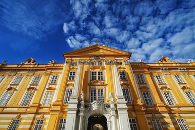 Low angle view of melk abbey against sky