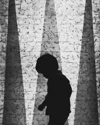Shadow of person on wall