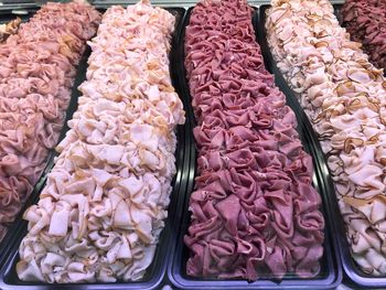 High angle view of food for sale at market