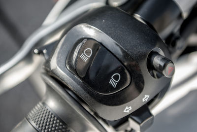 Close-up of motorcycle