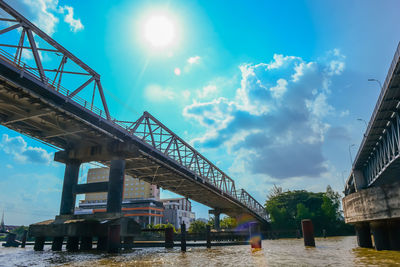 Low angle view of bridge against sky