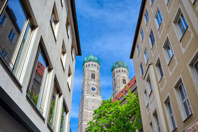 Low angle view of buildings against sky