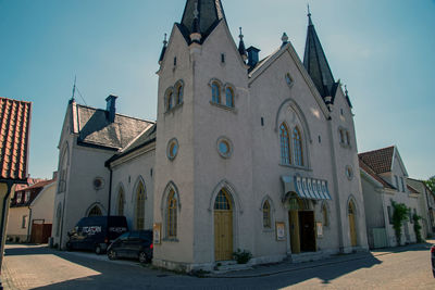 Low angle view of church against sky
