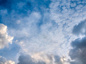 Low angle view of clouds in sky