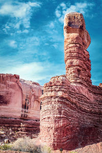 View of red rock formations 