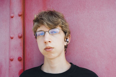 Close-up portrait of young man