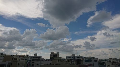 Panoramic view of cityscape against sky