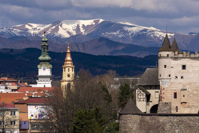 Zvolen the town under mountains in the hearth of slovakia, buildings in town