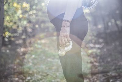 Low section of man in water