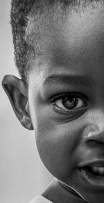 Close-up portrait of smiling boy