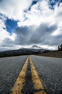 View of landscape against cloudy sky