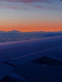 Scenic view of landscape against sky during sunset