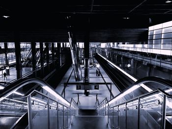 View of escalator