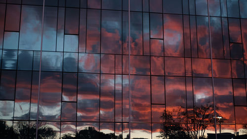 Sunset reflection on glass 1