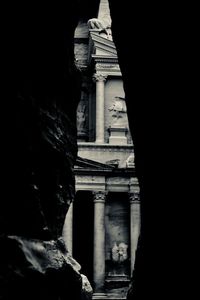 Low angle view of statue of historic building