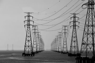 Electricity pylon against sky