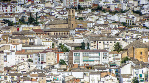 High angle view of townscape