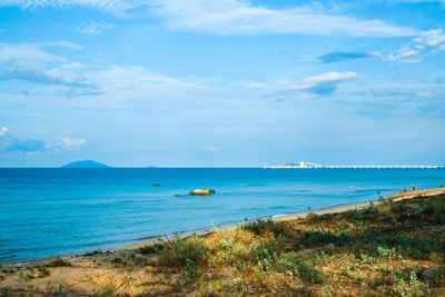 Scenic view of sea against sky