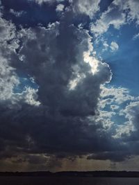 Low angle view of cloudy sky