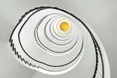 Low angle view of spiral staircase