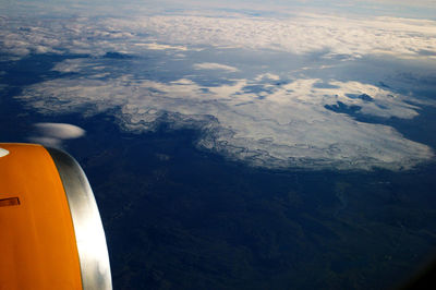 Close-up of airplane wing