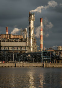 View of factory against sky