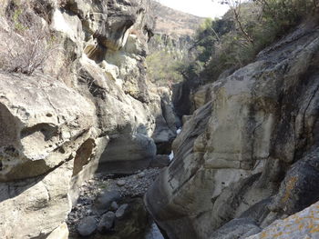 View of rock formations