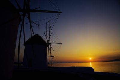 View of sea at sunset