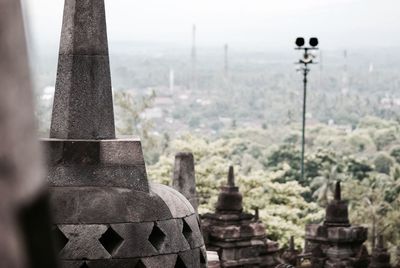 Close-up of temple against sky