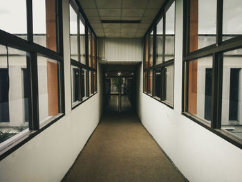 Empty corridor of building