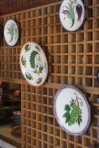 High angle view of food on table