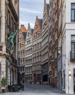 Amazing old buildings of antwerpen, flanders, belgium