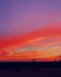 Scenic view of dramatic sky during sunset