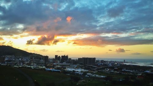 Cityscape at sunset