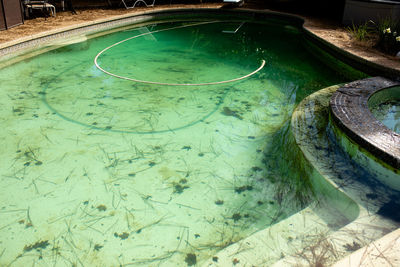 High angle view of swimming pool