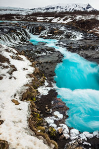Scenic view of snow covered landscape
