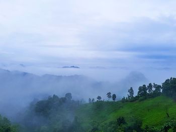 Scenic view of landscape against sky